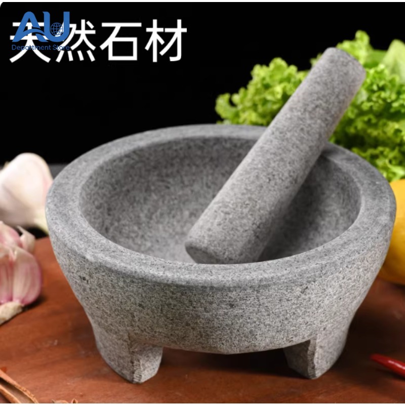 Mortar Pestle Granite - Natürlicher Granit-Mörser und -Stößel, geeignet zum