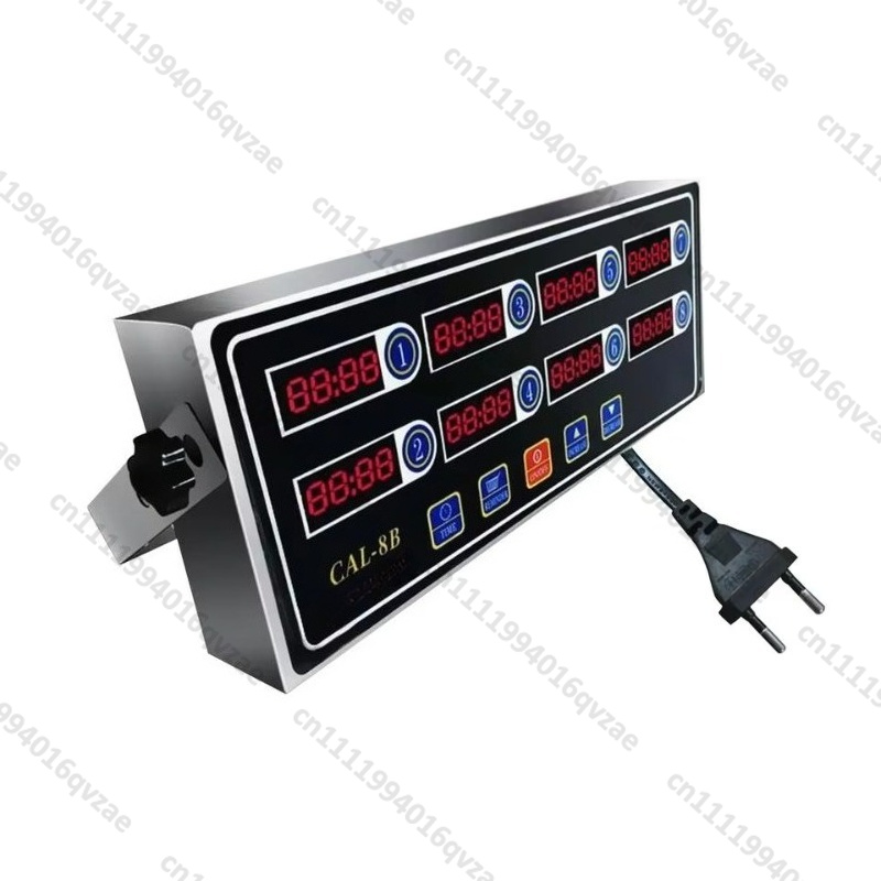 Home Cooking Channel - 8-Kanal Digitaler Küchentimer aus Metall, Elektronischer