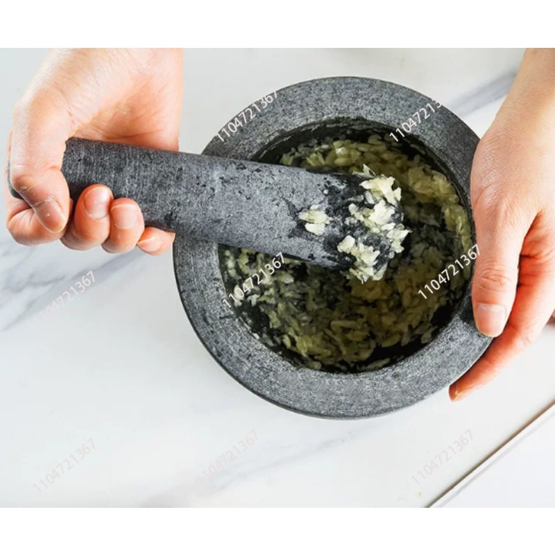 Mortar Pestle Granite - Vintage Granit Mörser und Stößel Set