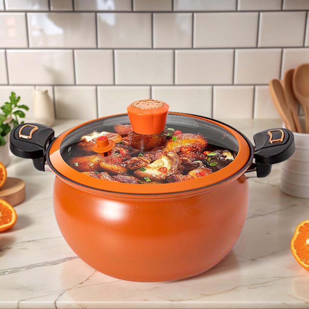 Home Cooking Fast Foods - Schnellkochtopf zum Schmoren, schnell aufheizend, antihaftbeschichtet,