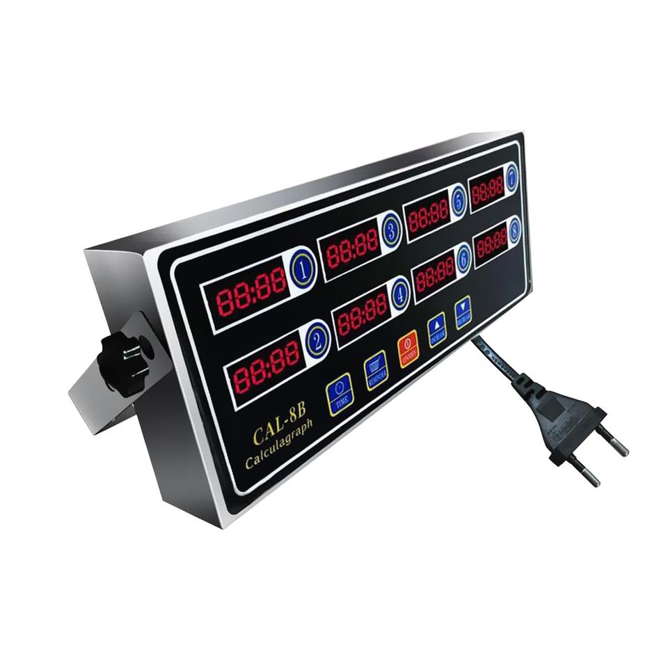Home Cooking Channel - Kommerzieller 8-Kanal-Digital-Küchentimer. Elektronischer Speisesaal- und alarmbetriebener