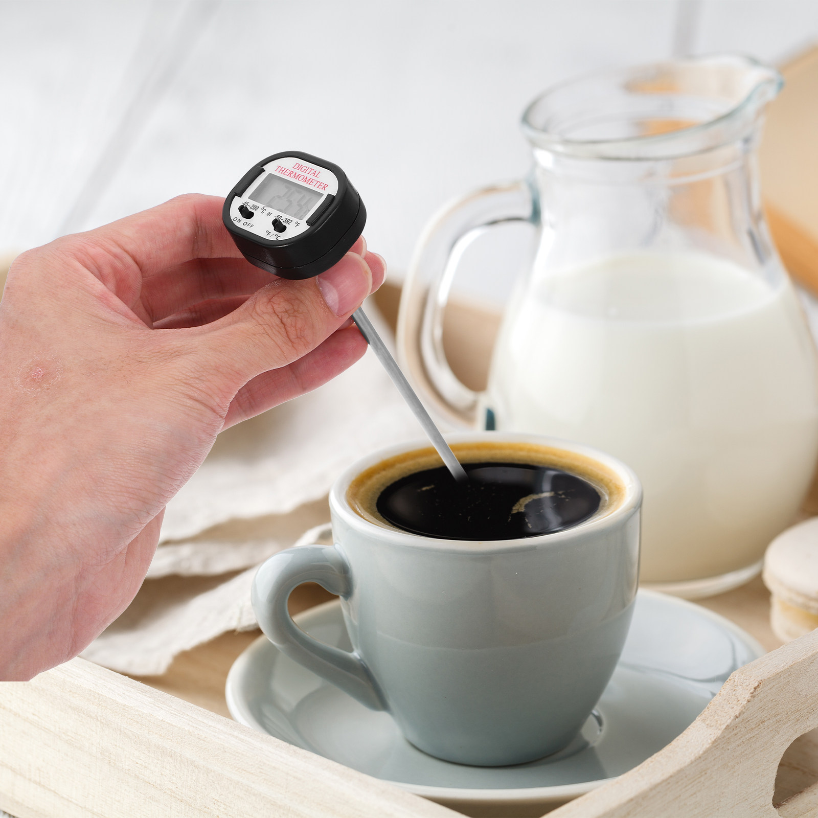 Home Cooking Fast Foods - Elektronisches Lebensmittelthermometer für Küche, Backen und