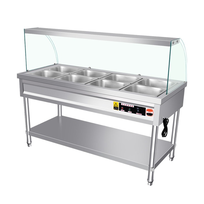 Home Cooking Fast Foods - Wärmeisolierende Glasabdeckung für Esstische in Fast-Food-Trucks,