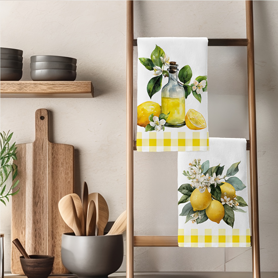 2 Stück, Küchentücher mit Zitr – Home Cooking Is The Best Bewertung und Preis