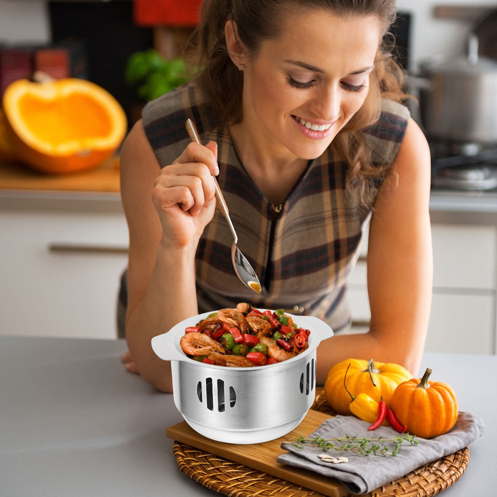 1 Set Speisenwärmer mit Kochfe – Home Cooking Fast Foods Bewertung und Preis