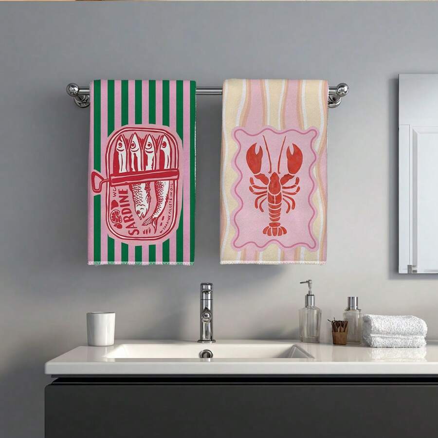 2 Stück, rosa und grün gestrei – Home Cooking Is The Best Bewertung und Preis