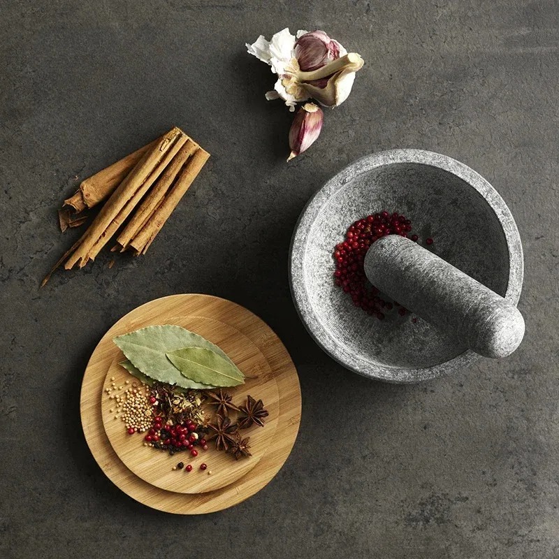 Knoblauchstampfer, Bambusdecke – Mortar Pestle Granite Bewertung und Preis