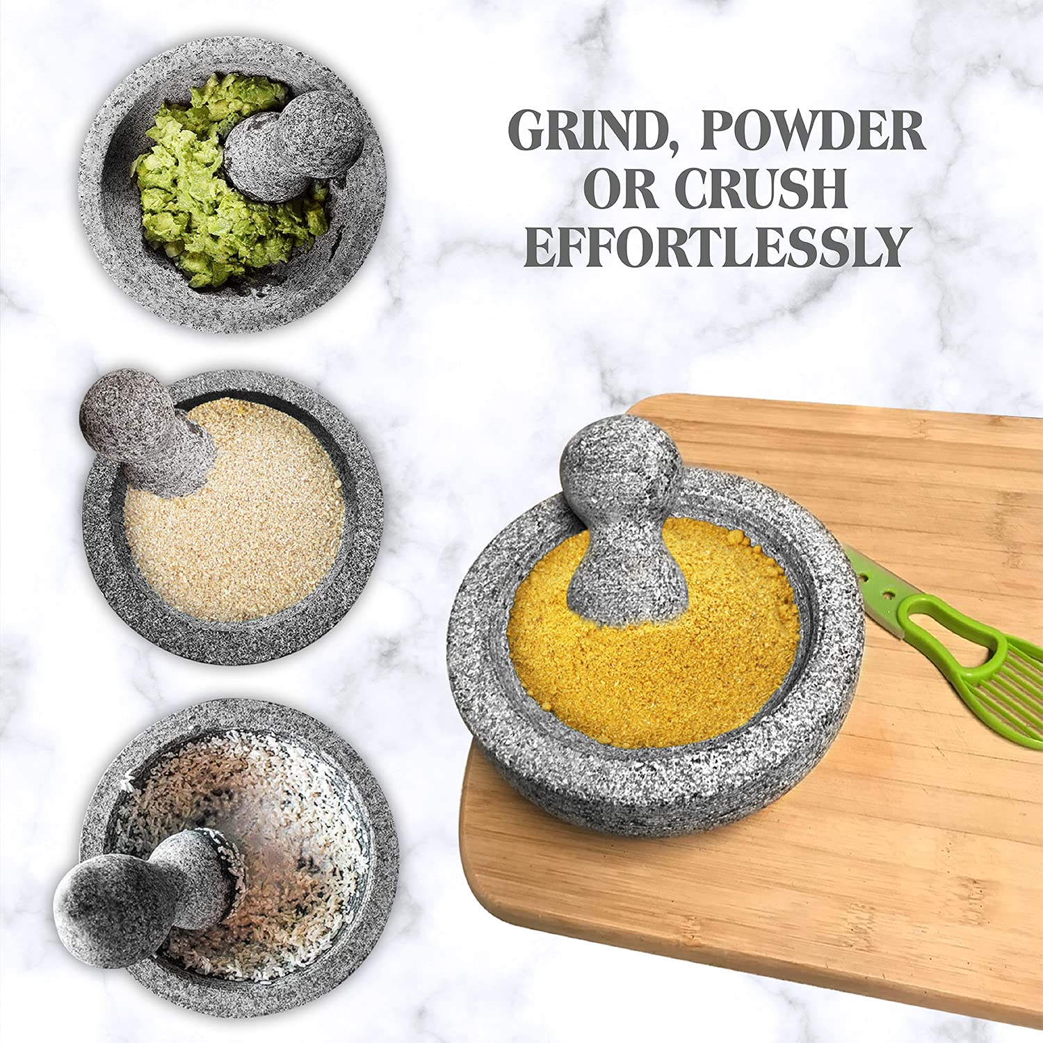 Granit-Mörser-und-Stößel-Set,  – Mortar Pestle Granite Bewertung und Preis